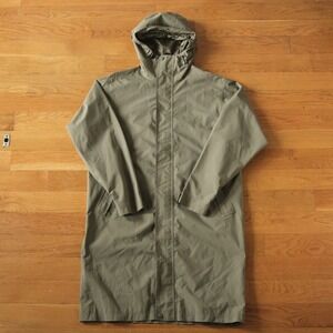 LL Bean Parka Jacket Mens Green Hooded Long Rain Coat Gorpcore Medium ORB84